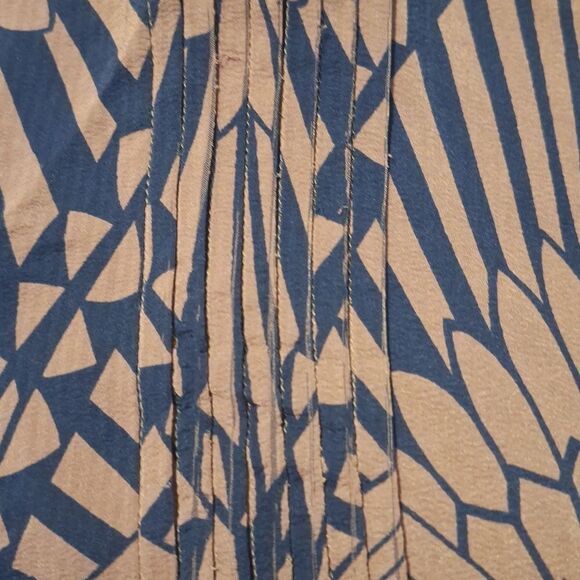 Moulinette Soeurs navy purple silk pleated shift size 2 - Picture 5 of 5